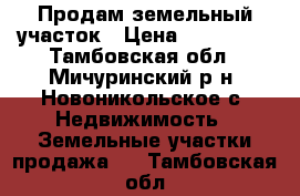 Продам земельный участок › Цена ­ 300 000 - Тамбовская обл., Мичуринский р-н, Новоникольское с. Недвижимость » Земельные участки продажа   . Тамбовская обл.